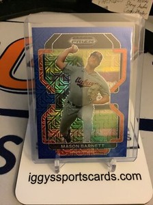 Mason Barnett BLUE MOJO PRIZM - 2022 Panini Prizm Draft Picks Baseball