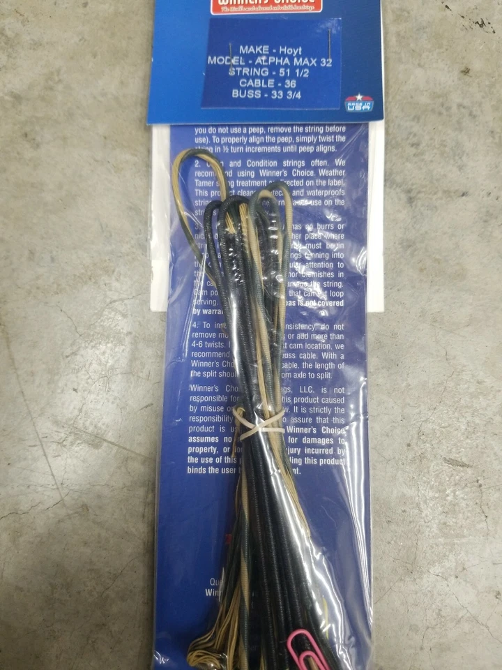 Cuerda y cable Winners Choice para hoyt alpha max 32 51 1/2 36 33 3/4 Foto 1 de 1