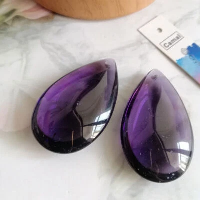 20Pcs Purple 47mm Crystal Smooth Drop Pendant Chandelier Prisms Lamp Parts - Image 1 of 4