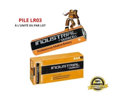 Piles LR03 AAA MN2400 Duracell Procell Industrial Alcalines 1,5V Longue Durée