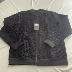 NWT Casa Moda Black Knit Bomber Jacket Size Medium New - Picture 1 of 8
