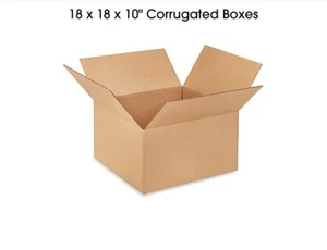 18x18x10 Corrugated Packing Shipping Moving Boxes - Picture 1 of 4