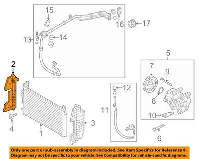 HYUNDAI OEM Sonata aire acondicionado condensador/compresor/línea-guía derecha 29134C2000 Foto 1 de 2