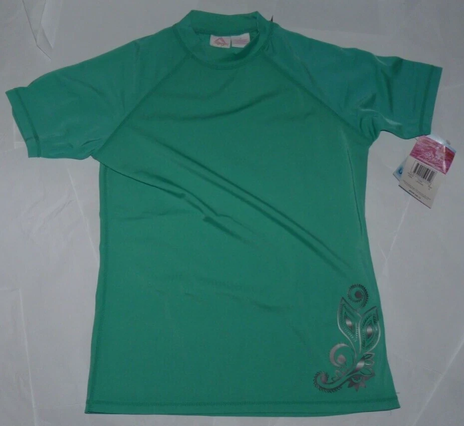 NEW KANU Surf Women's Marina UPF 50+ Rash Guard, Lagoon, Large L Teal NWT JJ69 - Image 1 of 1