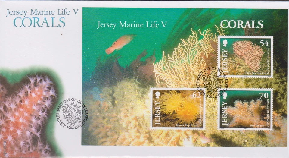 GB - JERSEY 2004 Marine Life Series 5/Corals Mini-Sheet SG MS1169 FDC SEALIFE - Image 1 of 1