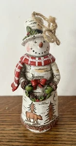 Birke Baum Schneemann Ornament mit Wald Motiv - Bild 1 von 6