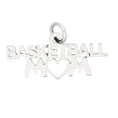 Dije de mamá de baloncesto de plata de ley  Foto 1 de 2