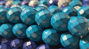 3mm Czech Glass Fire Polished Snake Skin Bead Strands of Turquoise (50) - Picture 1 of 2