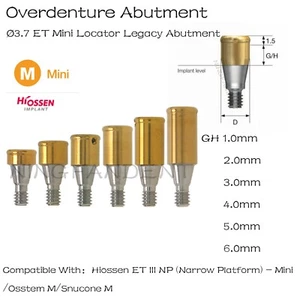 Mini pilares localizador de sobredentaduras Hiossen para 1-6,0 mm GH - Imagen 1 de 38