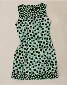 RONNI NICOLE Womens Sleeveless Sheath Dress US 6 Medium Green Geometric CK53 - Picture 1 of 3