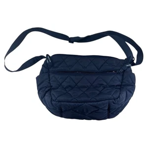 Vera Bradley Blue Quilted Nylon Crossbody Adjustable Strap Purse Bag - Picture 1 of 7
