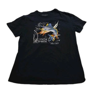 NAUTICA SINCE 1983 DEEP SEA CHARTER SWORDFISH X-Large Black T-SHIRT  - Picture 1 of 6
