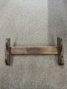 Winchester Gun Rack Wall Mount Display  Storage Wood - Picture 1 of 8