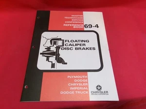 Chrysler Master Technician 1969 libro de referencia de servicio 69-4 frenos de disco - Imagen 1 de 2