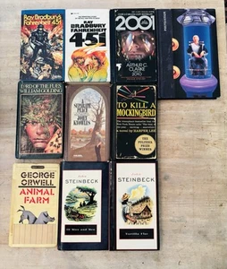 Lot 15! Permabound/Turtleback Hardcovers-Fahrenheit-2001-Frankenstein-Mice & Men - Picture 1 of 18