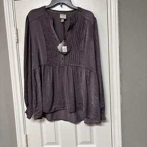 Top blusa Knox Rose taglia XL seta bellezza viola nuovo con etichetta - Foto 1 di 6