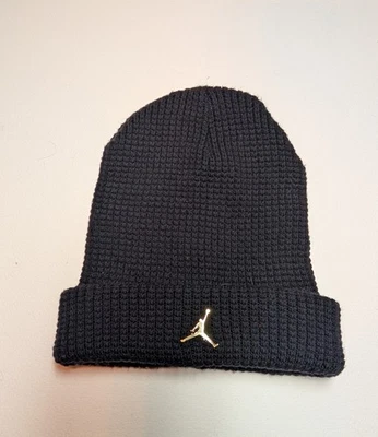 Nike Air Jordan Gorro Negro Tejido Negro Logo Jumpman Talla Única Foto 1 de 3