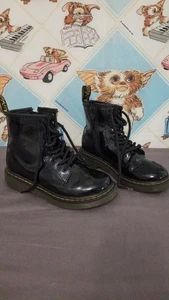 Dr. Martens 1460 schwarze Stiefel Jugend Größe 13 AirWair Reißverschluss und Schnürung - Bild 1 von 10
