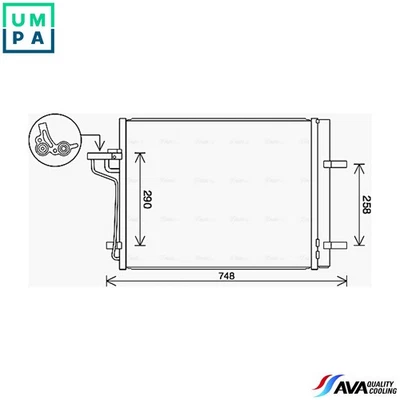 CONDENSER AIR CONDITIONING FD5647D FOR FORD TRANSIT/CONNECT/V408/Box/Body/MPV - Image 1 of 4
