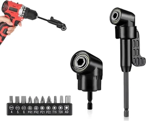 12 Pezzi Trapano Mandrino Avvitatore Angolare Kit, 105 Gradi Prolunga Accessori  - Foto 1 di 12