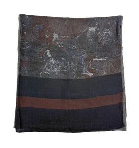Loro Piana Men's Cashmere Silk Blend Navy Paisley Scarf - Picture 1 of 3
