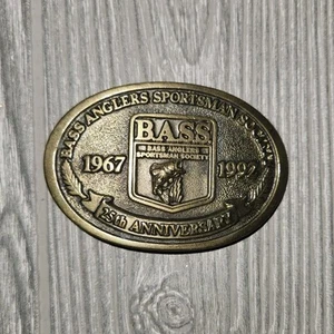 Bassangler Sportsman Society Metall Gürtelschnalle 25th Anniversary 1967-1992 - Bild 1 von 3