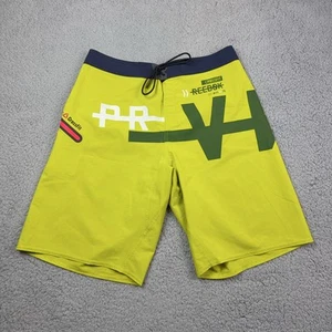 Reebok CrossFit Shorts Mens 29 Yellow Green Athletic Training Performance 2010s - Picture 1 of 10