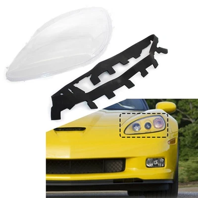 For Chevrolet Corvette C6 Left Headlight Lens Cover Replacement light lamp Cover Foto 1 de 4