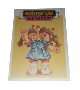 Sgorbions Italy Iron On CELESTE DUE TESTE / DOUBLE HEATHER Garbage Pail Kids - Zdjęcie 1 z 3