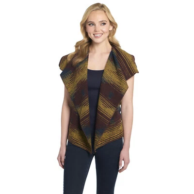 Cripple Creek Womens Open Front Blanket Wrap Stunning Skies 100% Polyester Vest - Image 1 of 3