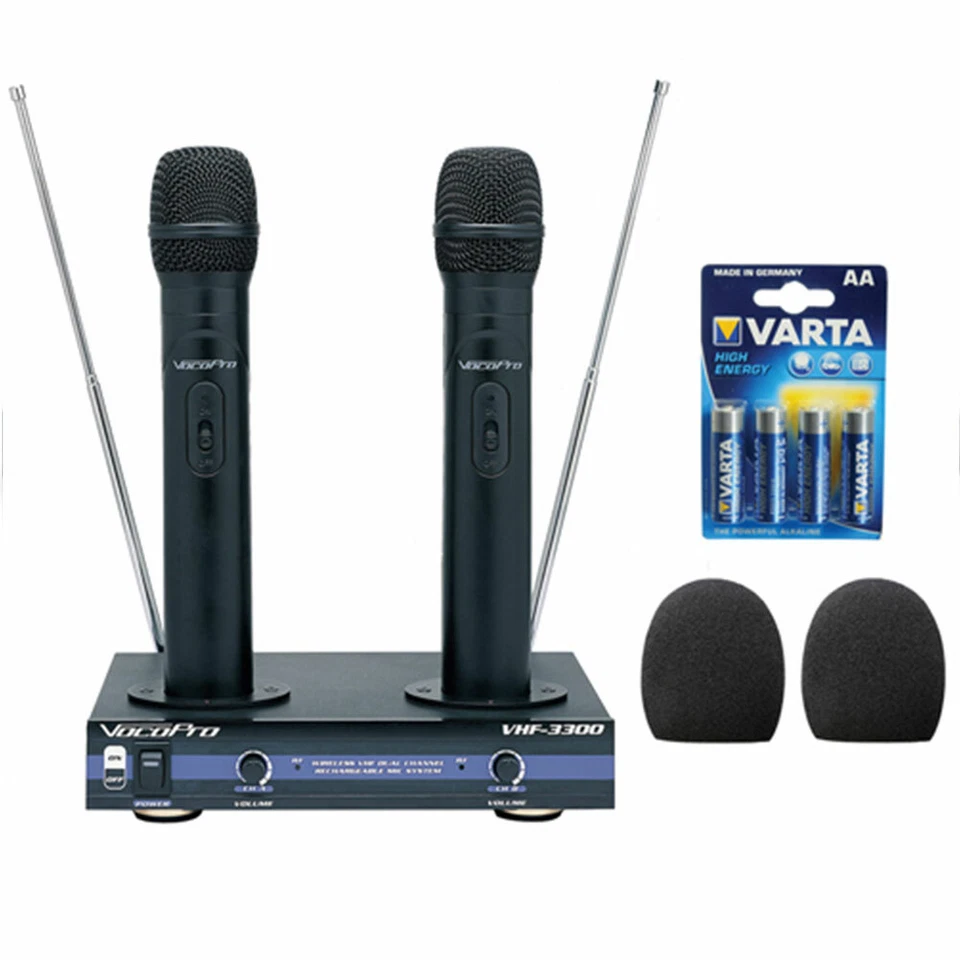 VocoPro VHF-3300 VHF Wireless Microphone System w/ Windscreen and AA Battery - Image 1 of 4