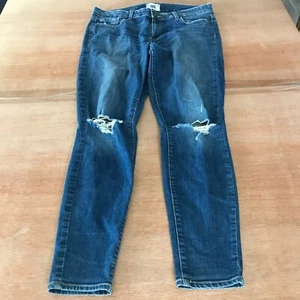 Paige Verdugo Ankle Jeans Damen 32 Blau Destructed Mid Rise Distressed Preppy - Bild 1 von 13