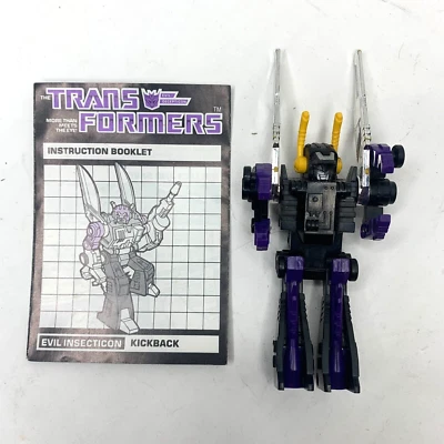 Vintage Transformers G1 Insecticon Kickback Figure Hasbro 1983 W/ Instructions - Image 1 of 4