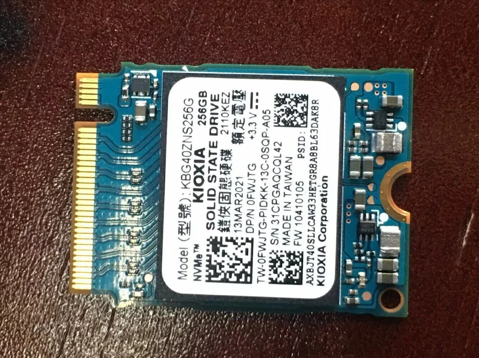Kioxia 256GB M.2 NVMe SSD Solid State Drive KBG40ZNS256G - Image 1 of 1