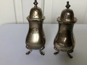 Paar Edward VII Mappin & Webb Silber Salz & Pfeffertöpfe 116g - Bild 1 von 11