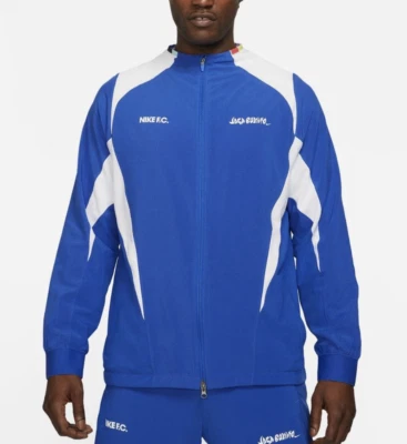 Nike Hombre de Punto Swoosh Manga Larga Sport Chaqueta Azul Blanco Nuevo Talla S - Imagen 1 de 4