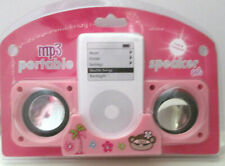 New ListingPink portable speakers, for Iphone Ipod Mp3 player audio device, new old stock