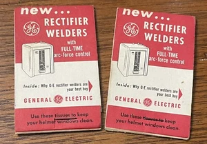 Vintage Lot 2 General Electric Rectifier Welder Advertising Packs Helmet Tissue - Picture 1 of 6