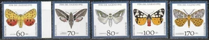 Germany Stamps 1992 SC# B728-B732 Butterflies MNH Semi-Postal - Picture 1 of 2