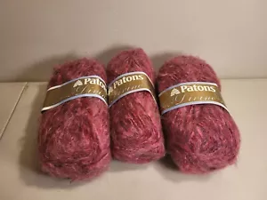 3x DIVINE YARN PATONS #06430 Richest Rose Bulky Acrylic Wool Mohair blend142yds - Picture 1 of 1