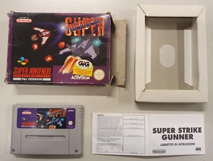 Console Game Super Nintendo Famicom SNES PAL EUR GIG ITA Super Strike Gunner - Picture 1 of 2