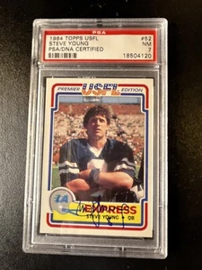 1984 Topps USFL Steve Young #52 Signed Rookie PSA/DNA 7 NM RC Auto HOF Autograph - Picture 1 of 2