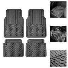 Car Rubber Floor Mats For  Protection Semi Custom Fit Gray