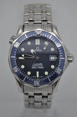 Reloj Omega Seamaster Profesional 300m Tamaño Completo Azul Inserto Bisel James Bond - Imagen 1 de 4