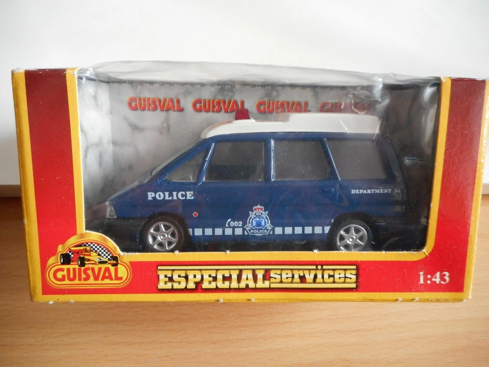 Guisval Renault Espace Police in Blue on 1:43 in Box - Photo 1/1