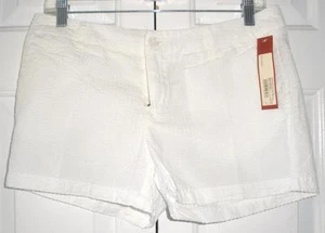 NWT Merona Womens Off White Cotton Summer Chino Beach Shorts Size 2-12 - Picture 1 of 12