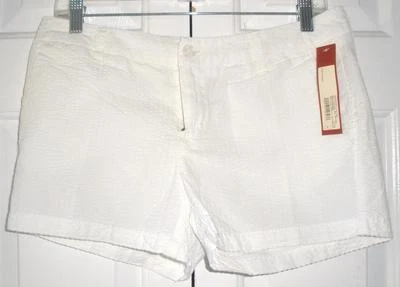 Pantalones cortos chinos de playa de verano de algodón blanco roto Merona para mujer talla 2-12 nuevos con etiquetas Foto 1 de 4