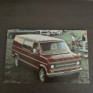 Vintage 1977 Ford Econoline Van Postcard Binau Ford Dealership Three Rivers MI - Picture 1 of 2