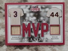 2022 Leaf Lumber Harmon Killebrew/Willie McCovey Game Used Bat #'d/3 - SSP