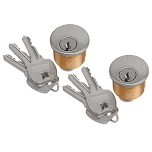 2set Mortise Lock Cylinders W/ 2 Keys Fit for Store Front Door Brass SC1 KD HOT - Bild 1 von 8